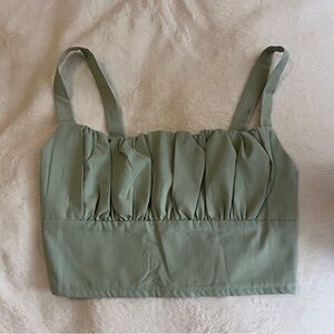 SHEIN Olive Green Crop Top